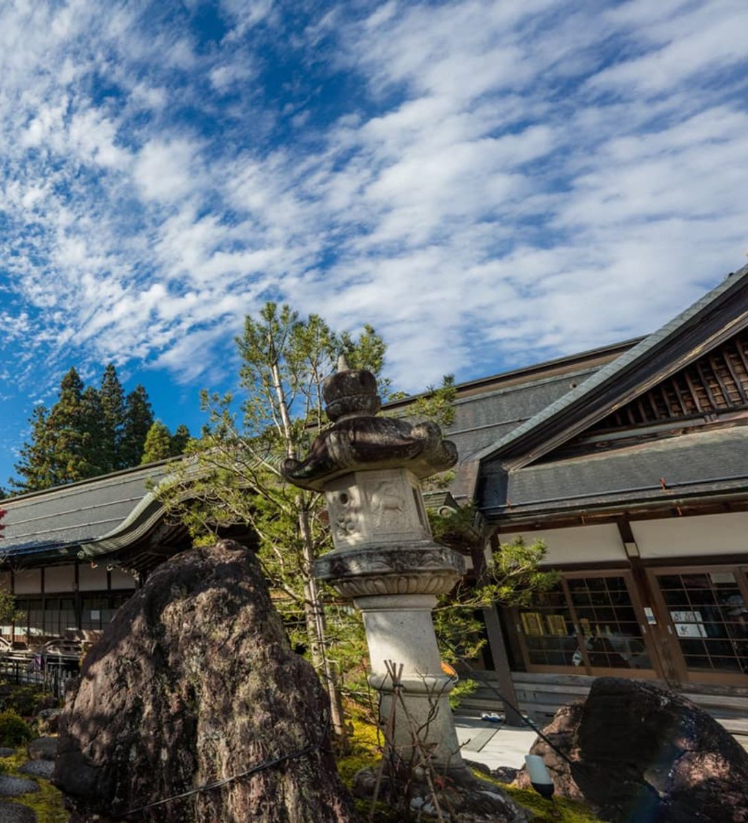 Rondreis Japan, Koyasan, Ekoin Temple buiten Rondreis Japan, Koyasan, Ekoin Temple buiten