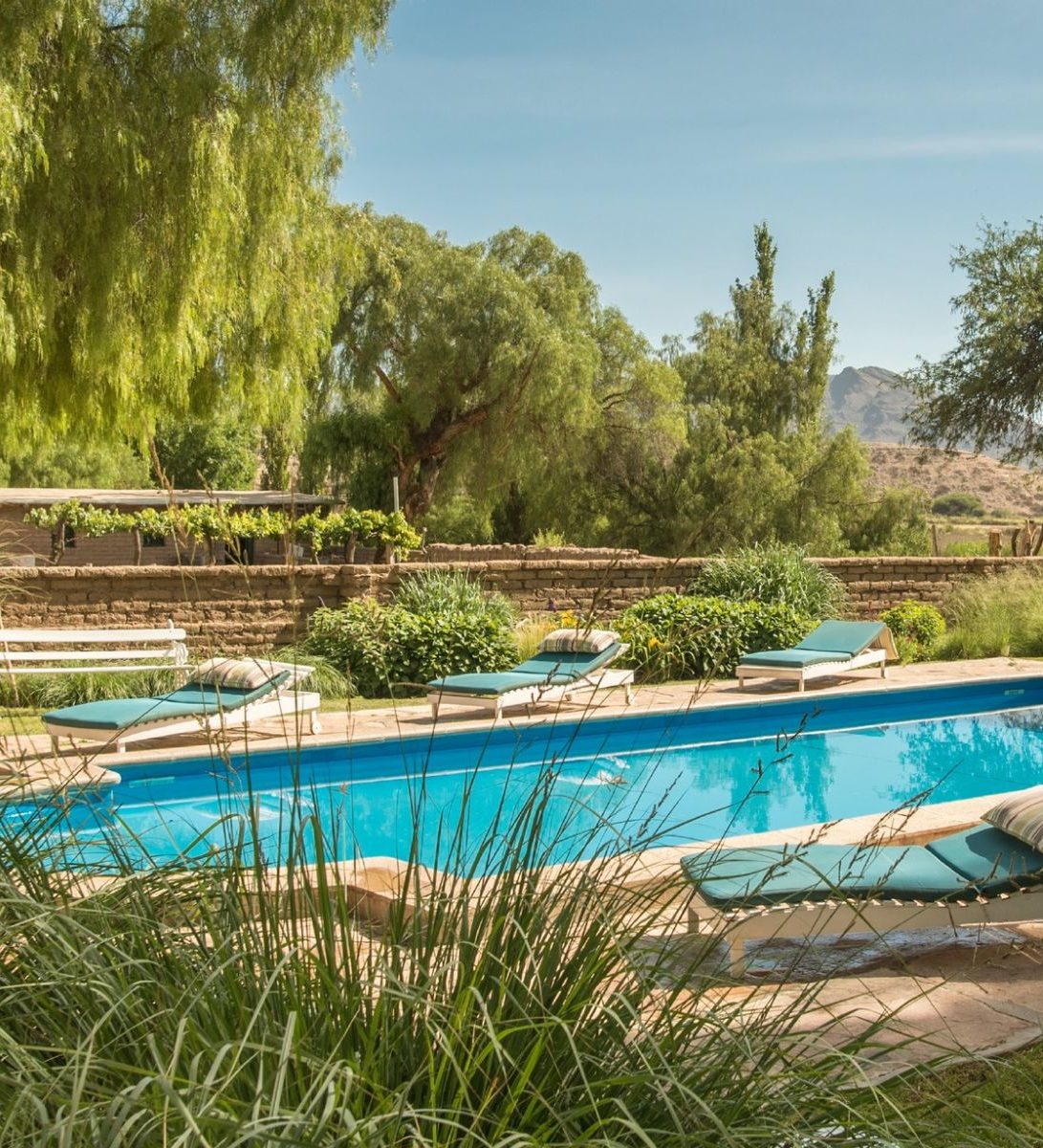 Rondreis Argentinië, Molinos, Hacienda de Molinos zwembad