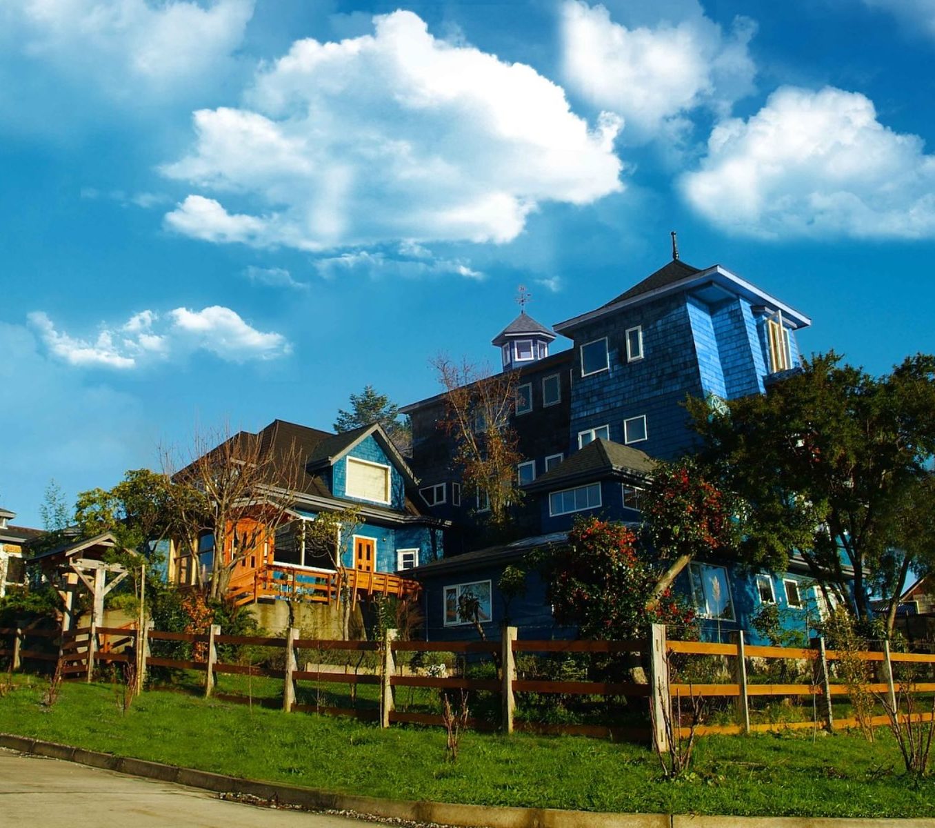 Rondreis Chili, Puerto Varas, Casa Kalfu buitenaanzicht
