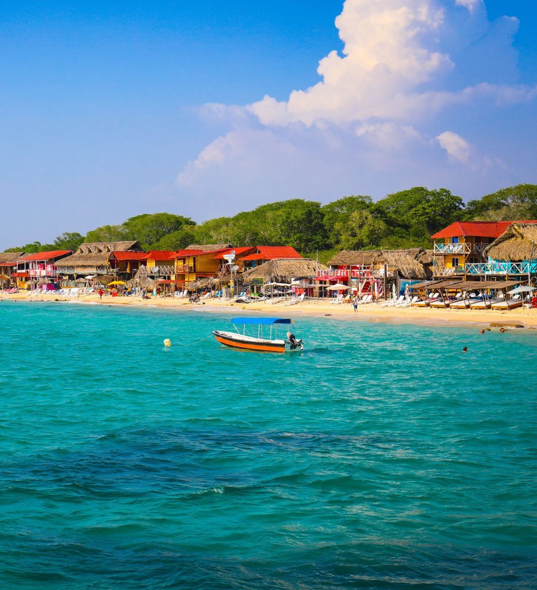 Rondreis Colombia, Rosario-island, zee en strand