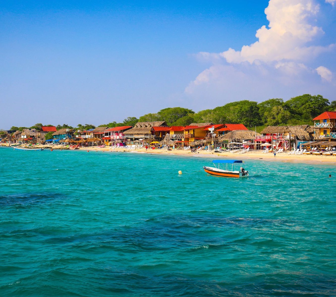 Rondreis Colombia, Rosario-island, zee en strand