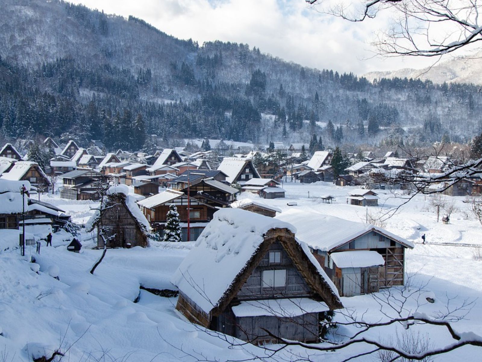 Rondreis Japan, Shirakawa-go, Shirakawa onder sneeuw