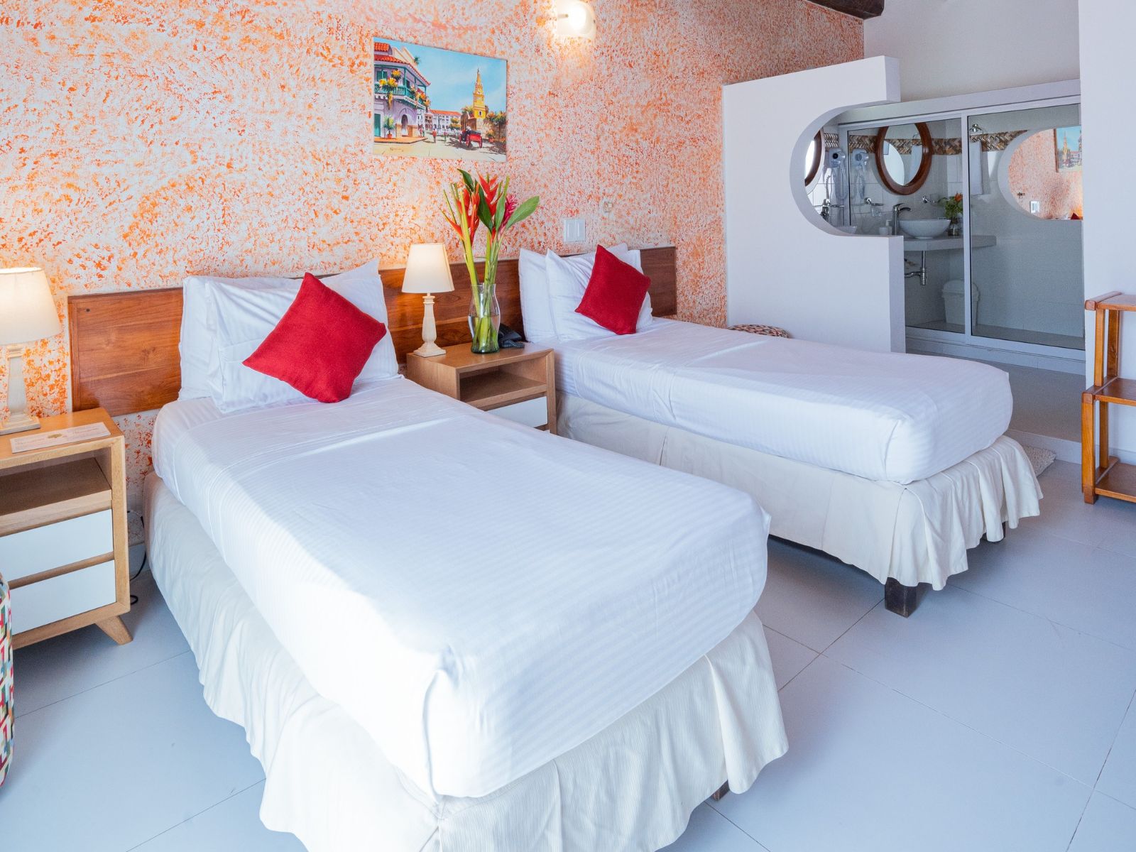 Rondreis Colombia, Cartagena, Hotel 3 Banderas twin