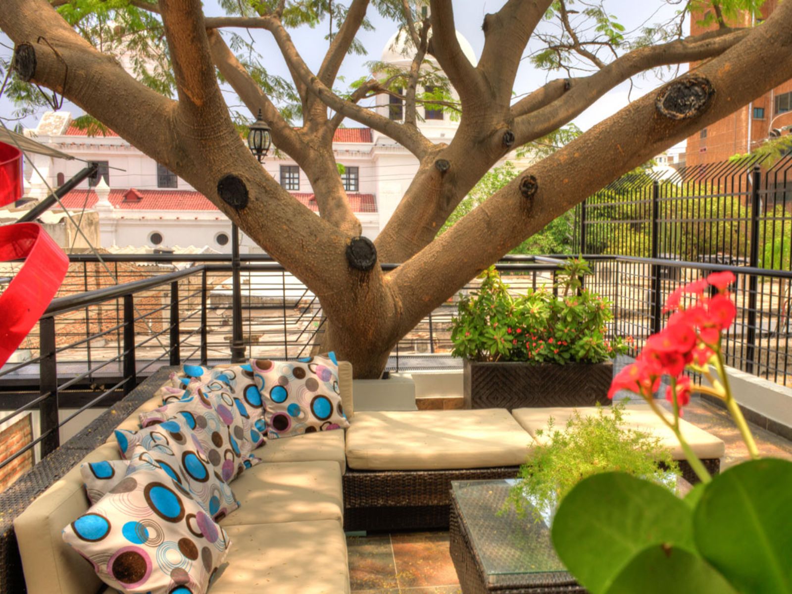 Rondreis Colombia, Santa Marta, Casa de Leda - bank