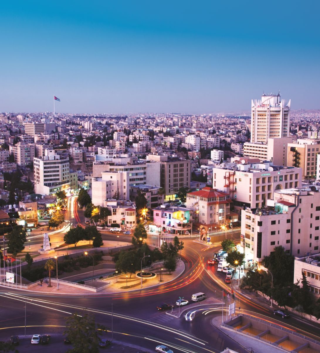 Rondreis Jordanië, Amman, Uitzicht stad