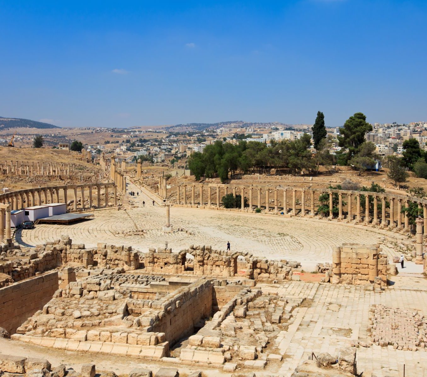 Rondreis Jordanië, Jerash, uitzicht ruïne