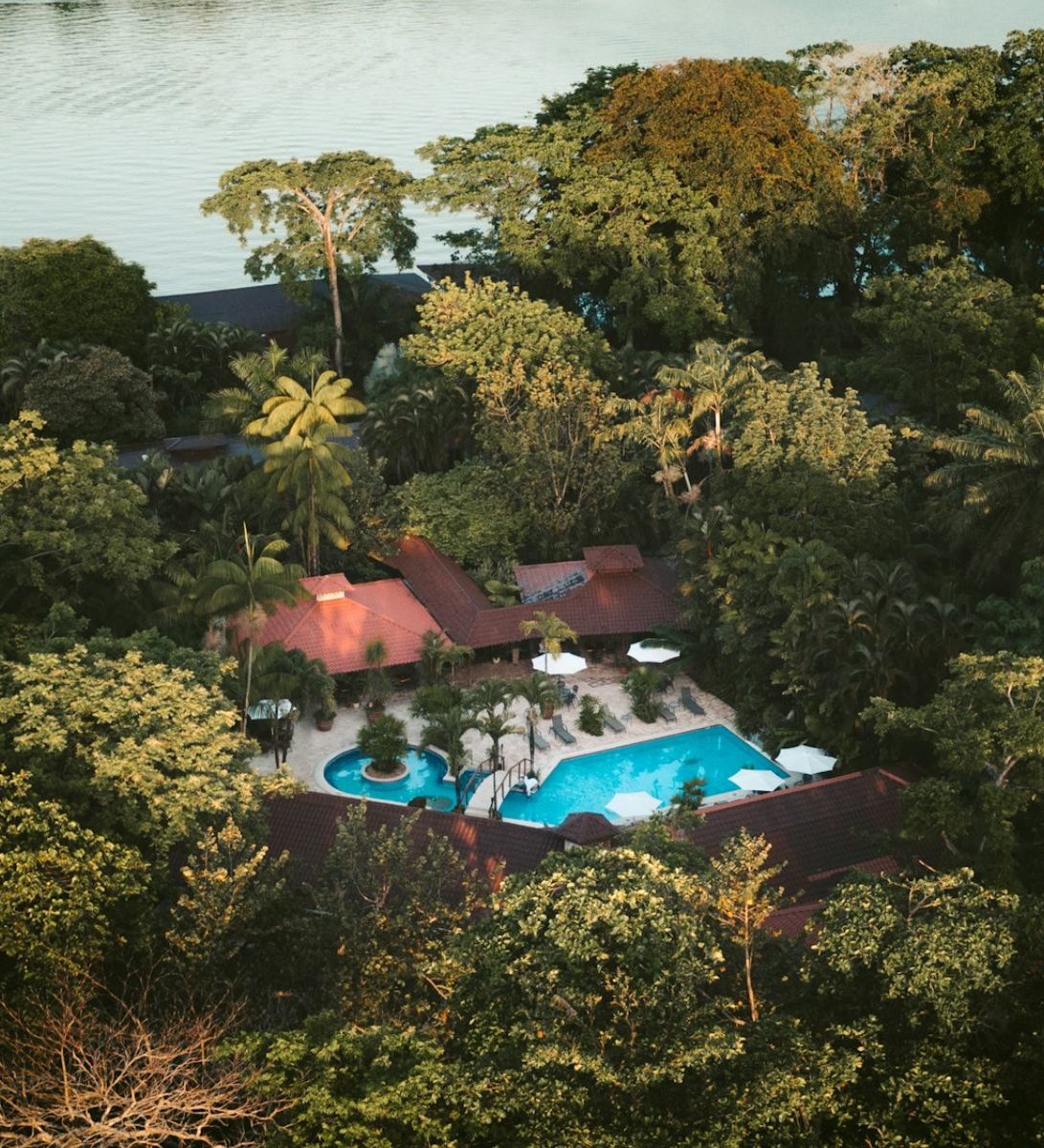 Rondreis Costa Rica, Tortuguero, Mawamba Lodge, bovenaanzicht
