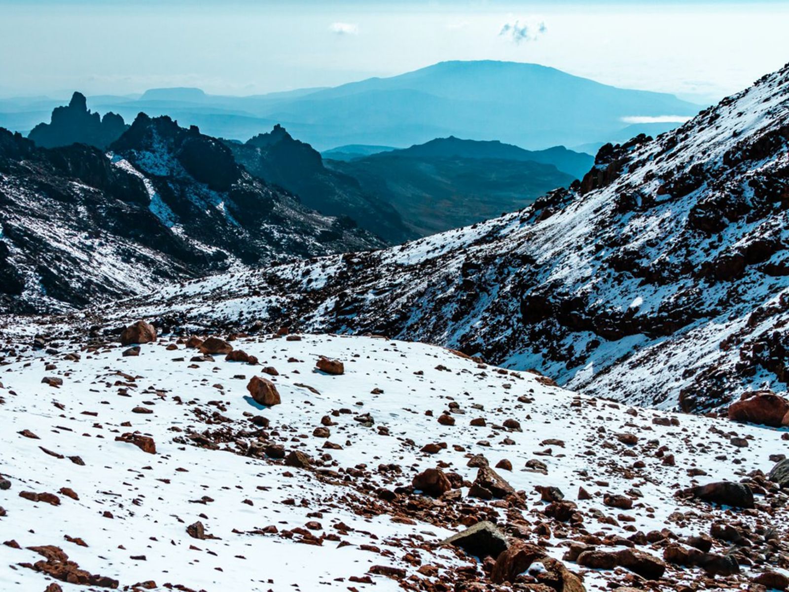 Rondreis Kenia, Mount Kenia, Sneeuw
