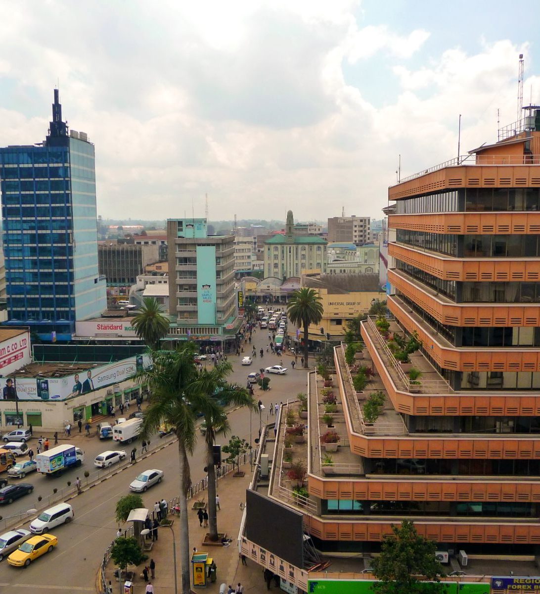 Rondreis Kenia, Nairobi Skyline overdag Rondreis Kenia, Nairobi Skyline overdag