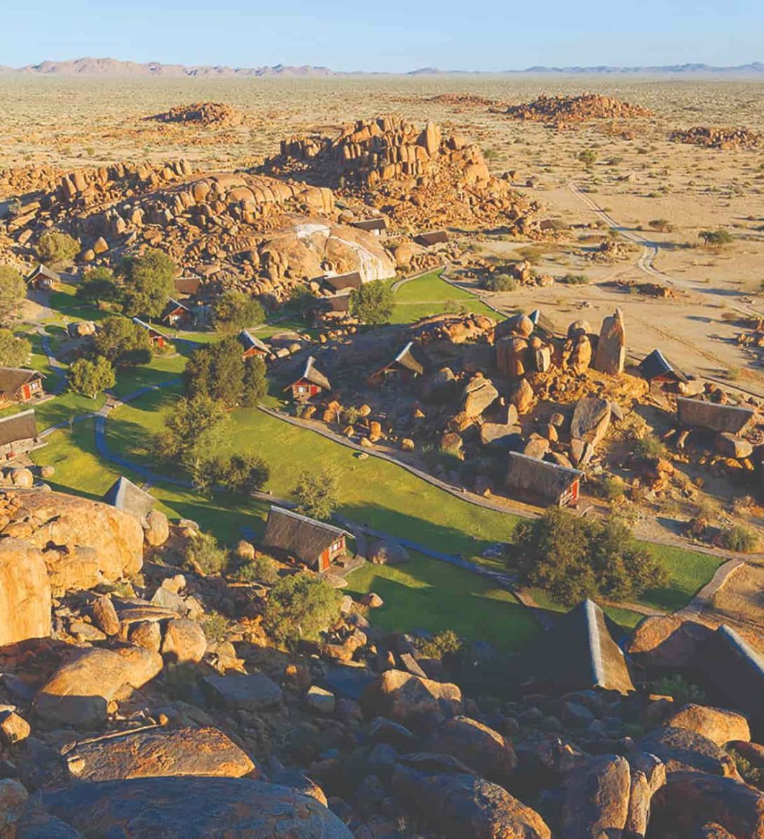 Rondreis Namibië, Fish River Canyon, Canyon Lodge, bovenaanzicht verblijf