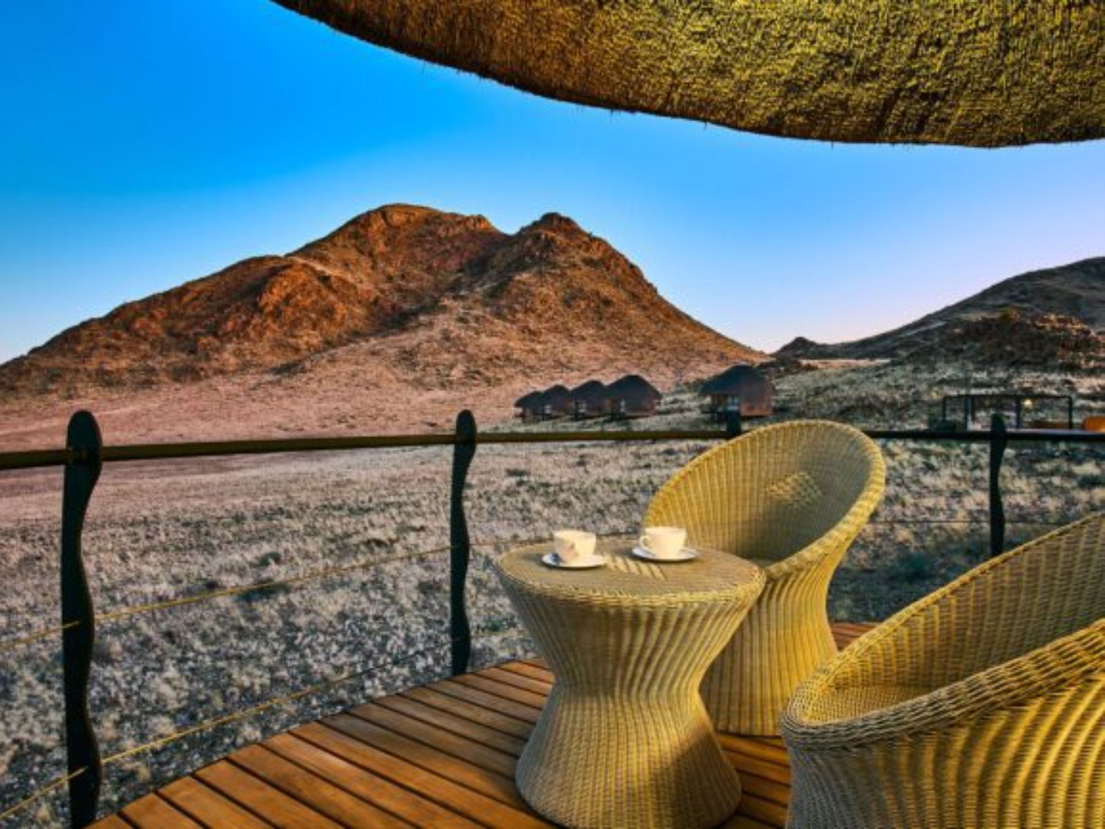 Rondreis Namibië, Sossusvlei, Desert Hills, balkon