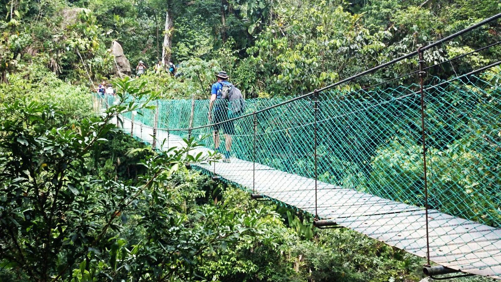 rondreis colombia ciudad perdida trekking, loopbrug