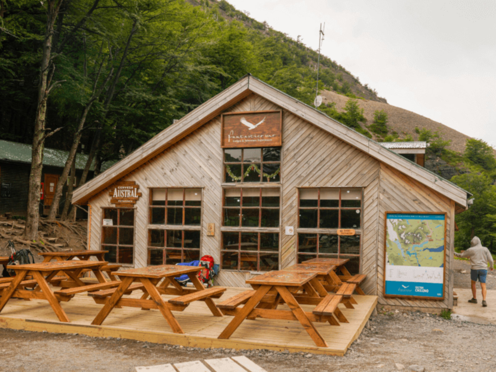 Rondreis Chili, Torres del Paine, Camping Chileno, bar