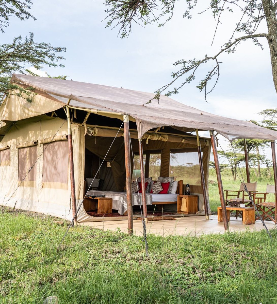 Rondreis Kenia, Masai Mara National Reserve, Kandili Camp, buitenaanzicht tent