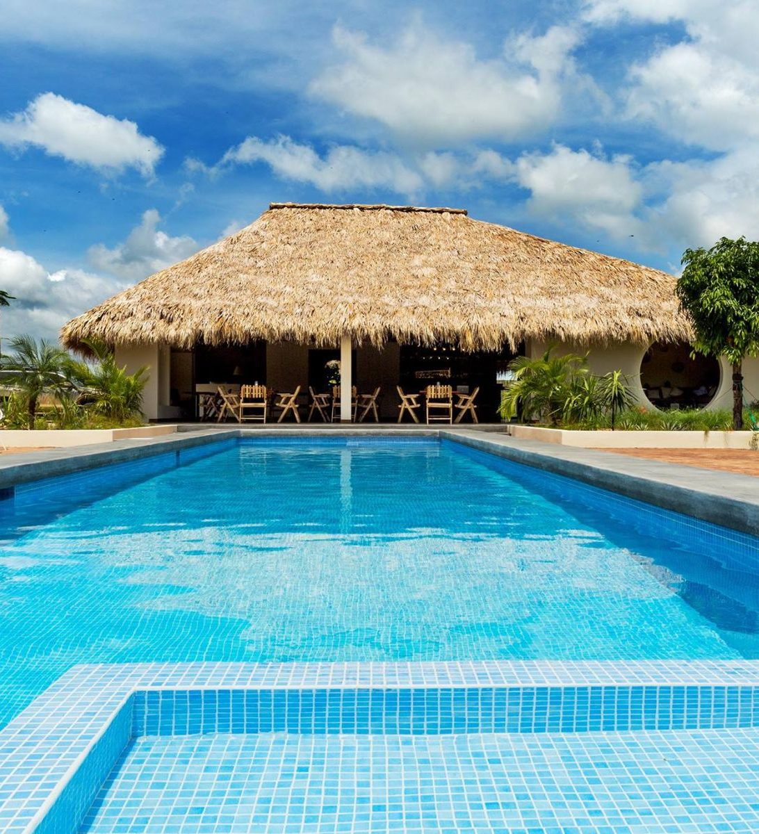 Rondreis Nicaragua, Tola, Malibu Popoyo Surf Eco Resort, buitenaanzicht Rondreis Nicaragua, Tola, Malibu Popoyo Surf Eco Resort, buitenaanzicht
