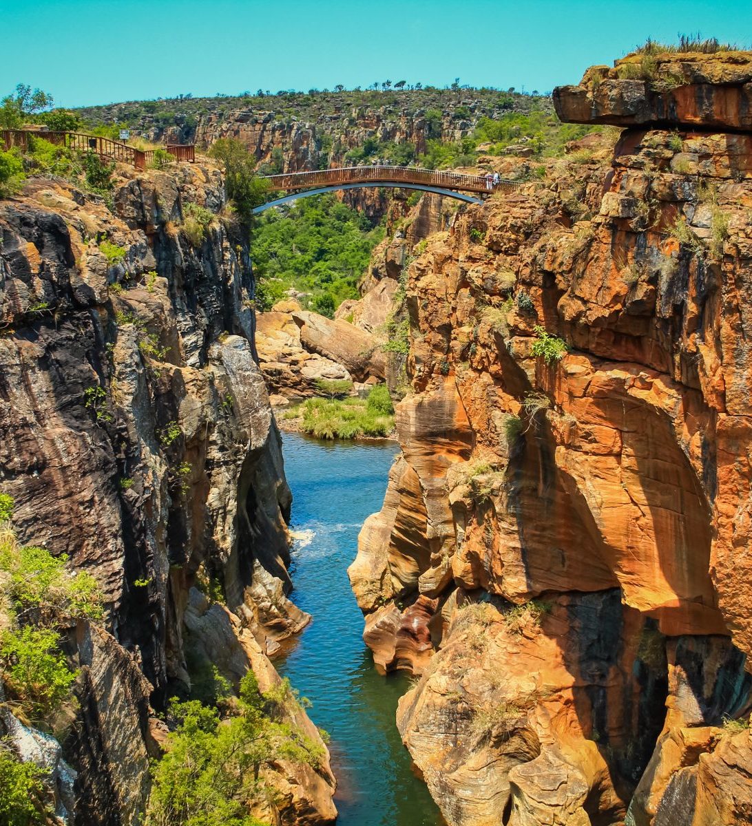 Rondreis Zuid- Afrika, Blyde River Canyon, loopbrug Rondreis Zuid- Afrika, Blyde River Canyon, loopbrug