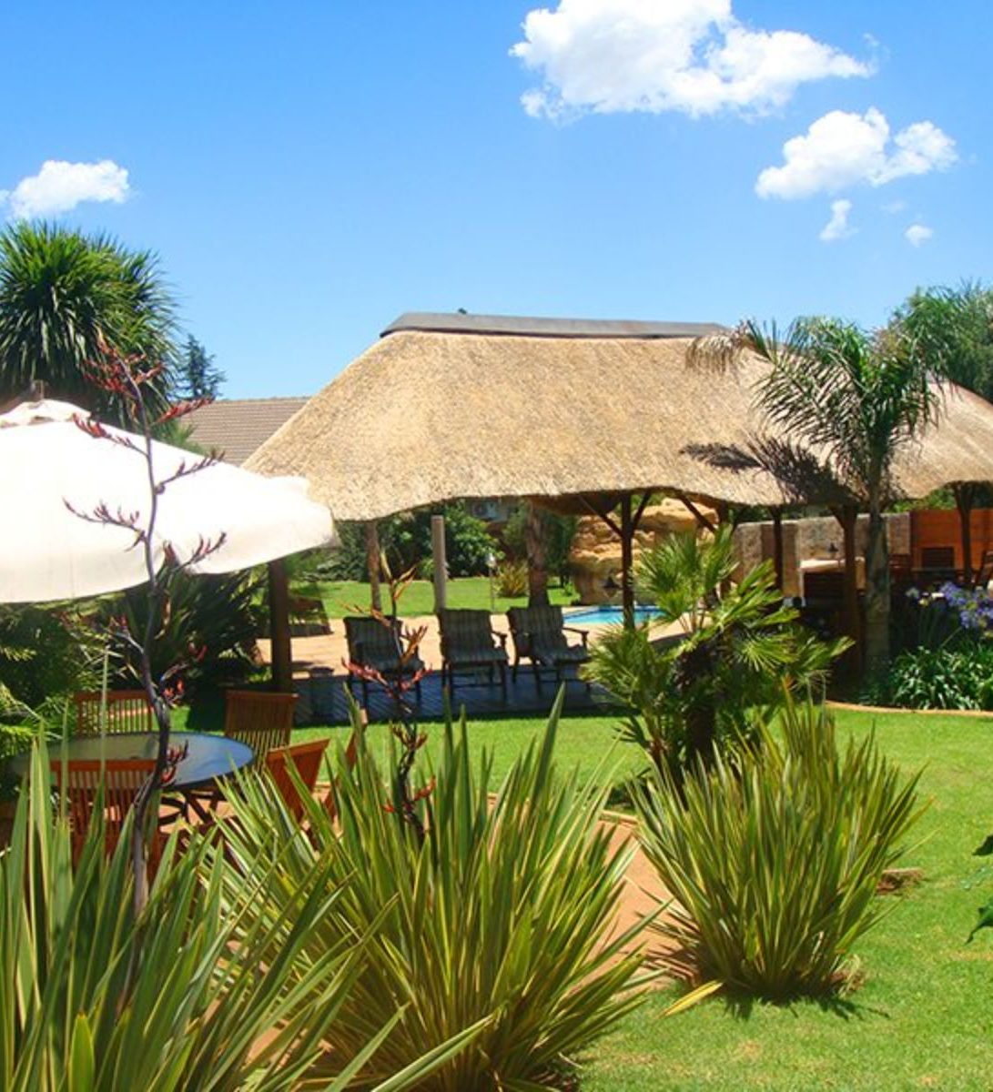 Rondreis Zuid-Afrika, Johannesburg, Avant Garde Lodge, tuin