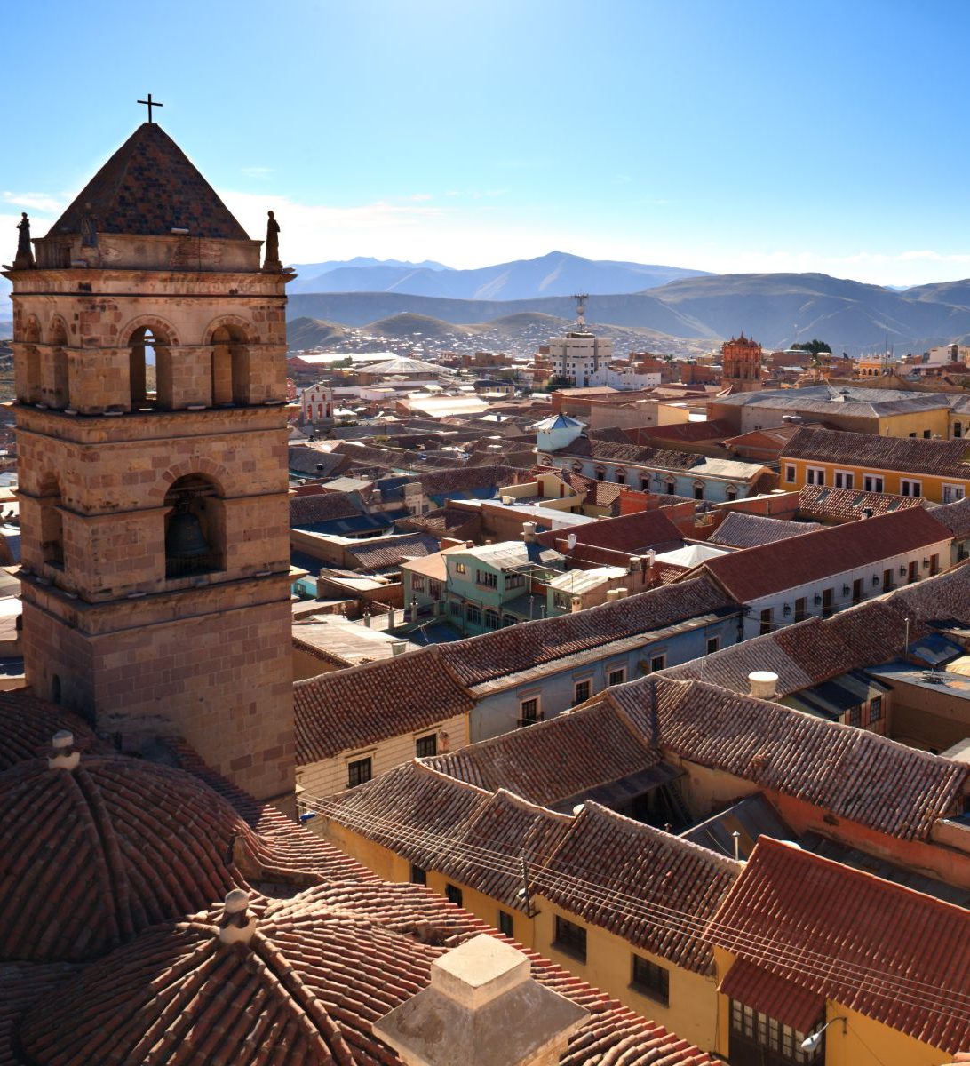 Rondreis Bolivia, Potosi, uitzicht op de stad Rondreis Bolivia, Potosi, uitzicht op de stad