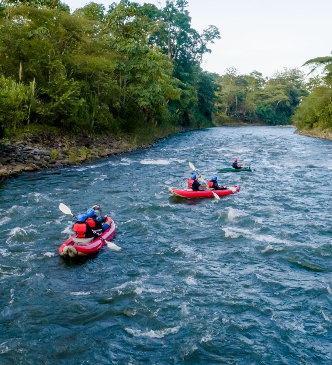Rondreis Costa Rica, Sarapiquí, kajakken langs de rivier Rondreis Costa Rica, Sarapiquí, kajakken langs de rivier