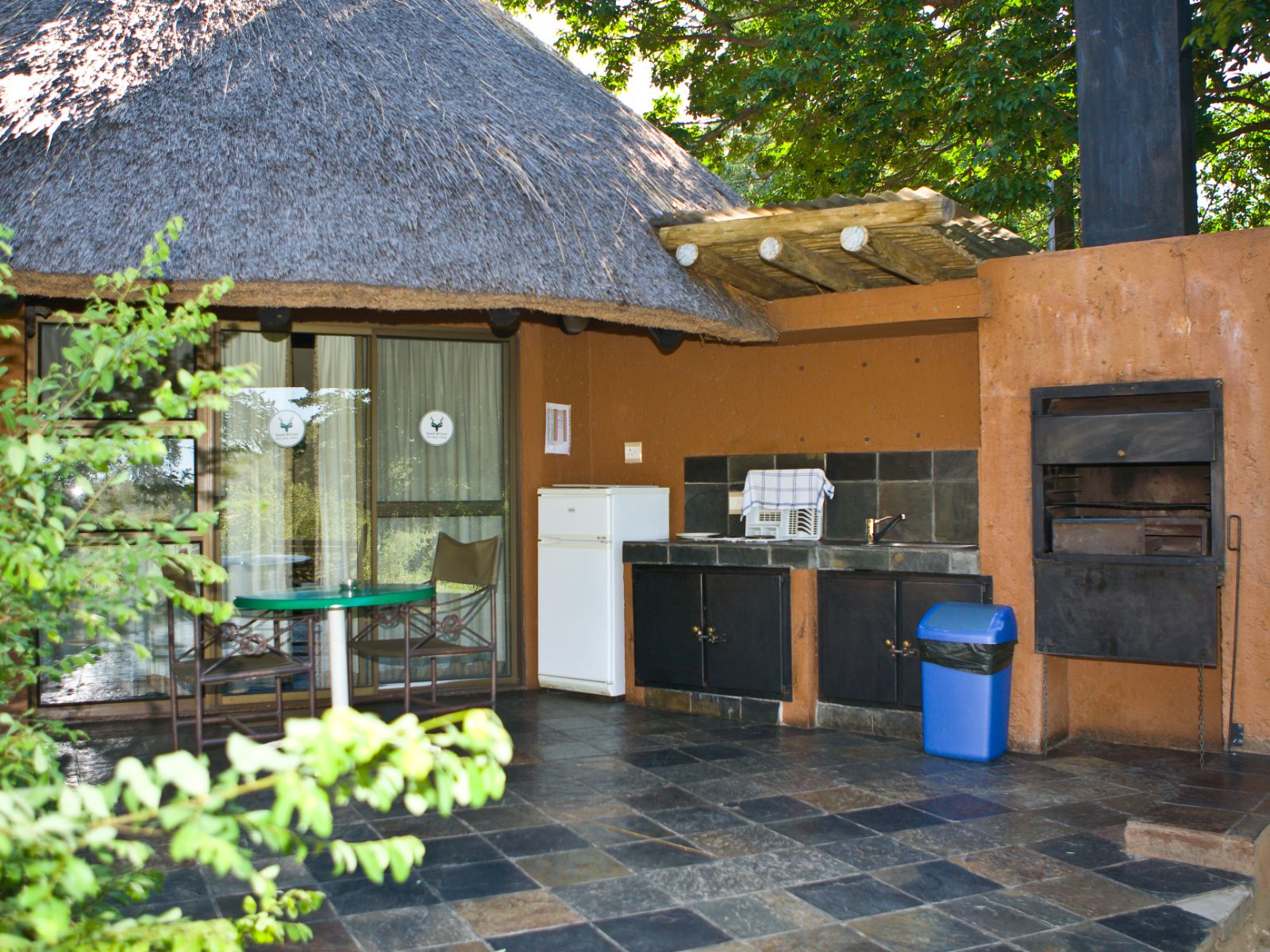 rondreis zuid afrika, kruger park skukuza rest camp, open keuken