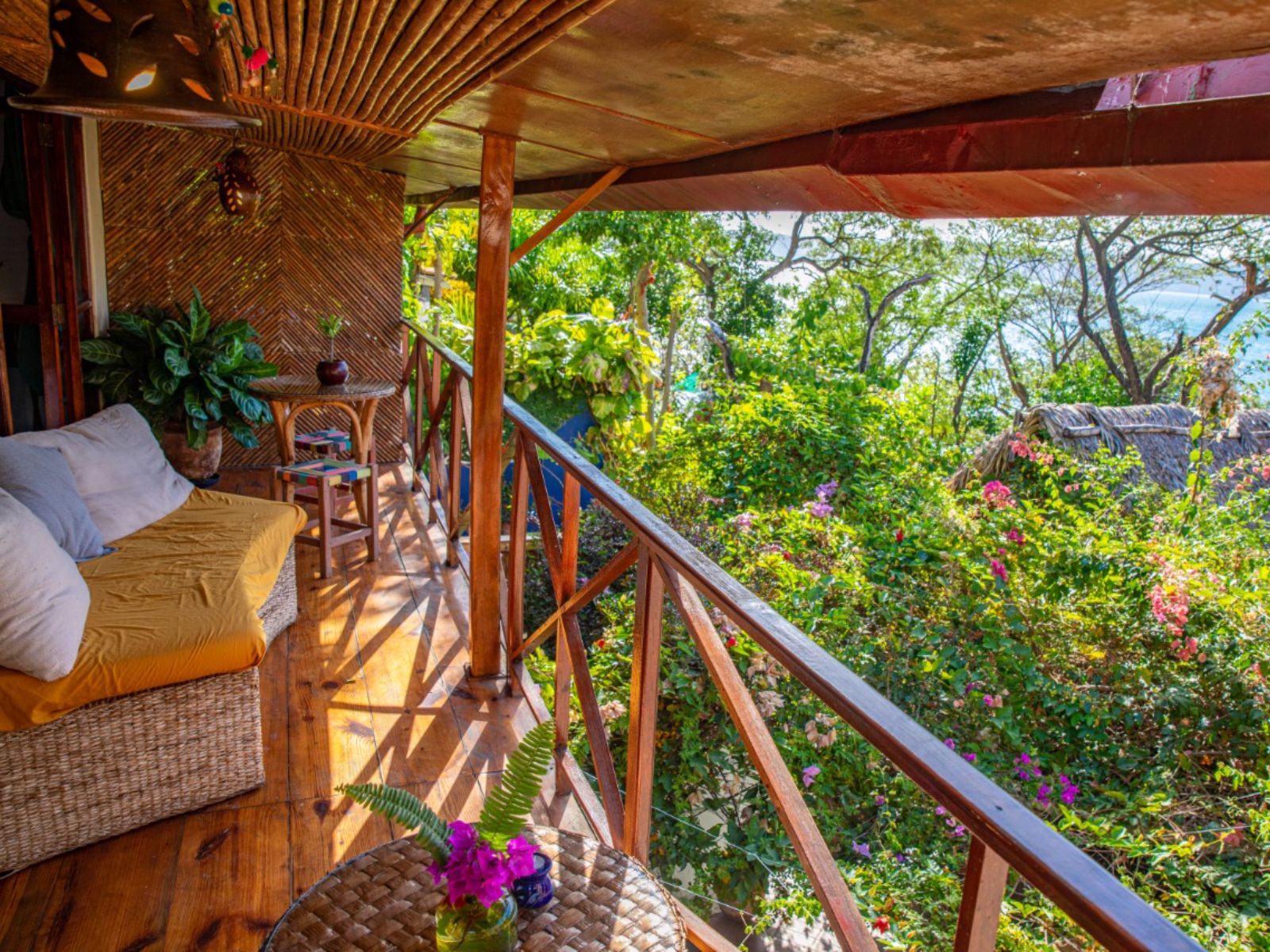 rondreis nicaragua, apoyo lagune, casa marimba balkon